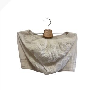 TINY‎ Lace Embroidered Tube Top Strapless Smocked Crop Top Size XS Anthropologie